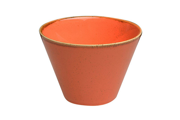 Чаша коническая Porland d 12 см h 8 см 400 мл фарфор цвет оранжевый Seasons (368211) фото