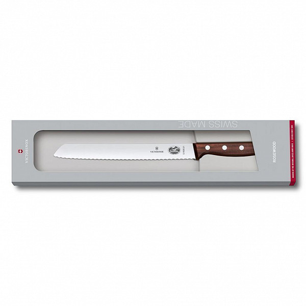 Нож для хлеба Victorinox Rosewood 21 см, ручка розовое дерево фото
