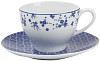 Чайная пара Porland BLUE PASSION 210 мл (чашка с ручкой, блюдце) (228121) фото