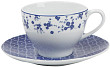 Чайная пара Porland BLUE PASSION 210 мл (чашка с ручкой, блюдце) (228121)