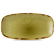 Тарелка прямоугольная со скругленными углами Dudson 29,8х15,3 см, зеленая HVGRXO111