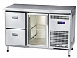 Холодильный стол Abat СХС-60-01-СО охлаждаемая столешница без борта (дверь-стекло, ящики 1/2)