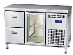 Холодильный стол Abat СХС-60-01-СО охлаждаемая столешница без борта (дверь-стекло, ящики 1/2) в Санкт-Петербурге, фото