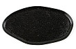 Тарелка овальная волнообразная Porland 32 см 116432 BLACK MOSS