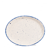 Блюдо овальное без борта Churchill Stonecast Hints Indigo Blue SHBID101 фото