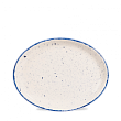 Блюдо овальное без борта  Stonecast Hints Indigo Blue SHBID101