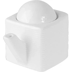 Соусник квадратный с крышкой Kunstwerk фарфор 125мл ,H=75мм белый (03040382) в Санкт-Петербурге, фото 1