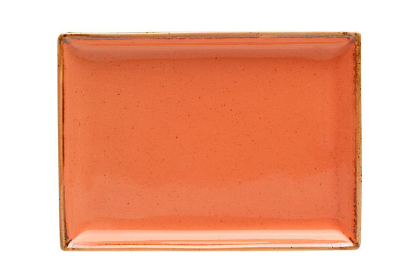 Блюдо прямоугольное Porland 18х13 см фарфор цвет оранжевый Seasons (358819) фото