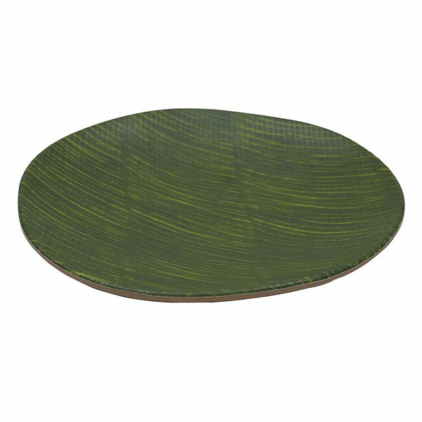 Блюдо круглое P.L. Proff Cuisine 20,5*3 см Green Banana Leaf пластик меламин фото