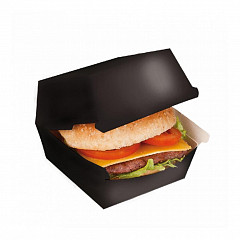 Коробка для бургера Garcia de Pou Black 14*12,5*5,5 см, чёрный, 50 шт/уп, картон в Санкт-Петербурге фото