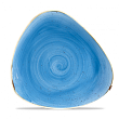 Тарелка мелкая треугольная Churchill Stonecast Cornflower Blue SCFSTR101