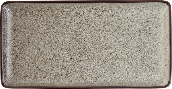 Тарелка без рима прямоугольная Fortessa 23x12 см, Ston grey, World of Colours (D740.273.0000) фото