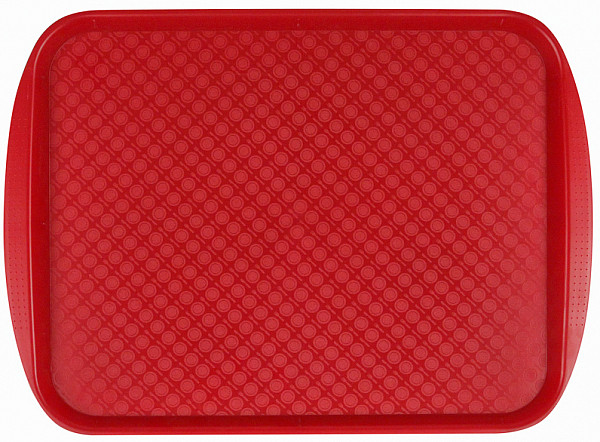 Поднос столовый из полистирола Restola 450х350 мм красный фото