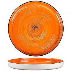Тарелка с бортом P.L. Proff Cuisine Texture Orange Circular 28 см, h 3,1 см в Санкт-Петербурге фото