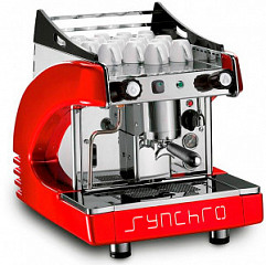 Рожковая кофемашина Royal Synchro 1gr 4l semiautomatic красная в Санкт-Петербурге, фото