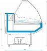 Холодильная витрина Cryspi ВПС 0,64-1,10 (Gamma-2 1500) (вст3004/низ9006) фото