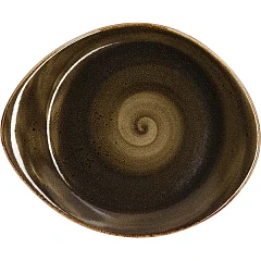Тарелка мелкая Steelite Крафт Браун фарфор D=255,H=20,L=255,B=205мм коричнев. (03011779) в Санкт-Петербурге, фото 1