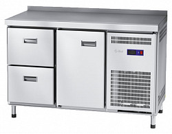 Холодильный стол Abat СХС-60-01-СО охлаждаемая столешница с бортом (ящики 1/2, дверь) в Санкт-Петербурге, фото