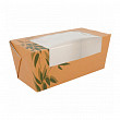 Коробка для сэндвича  картонная с окном 18*7,7*7,7 см, 50 шт/уп