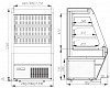 Холодильная горка Полюс Carboma 1260/700 ВХСп-0,7 Britany F13-07 (стеклопакет) фото