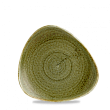 Тарелка мелкая треугольная Churchill Stonecast Plume Olive PLGRTR91