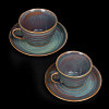 Чайная пара Corone Terra 300 мл, сине-коричневый фото