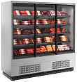 Холодильная горка Полюс FC20-07 VV 1,9-1 0030 STANDARD фронт X1 бок металл с зеркалом (9006-9005)