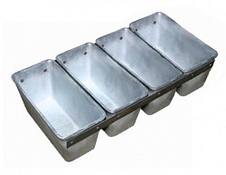 Форма хлебная Спика № 12х4, (160х320х75), 4 секции, без ручек в Санкт-Петербурге, фото