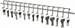 Комплект полки  вешалки для связок ключей к стерилизаторам СТС-1; CТС-2