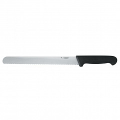 Нож хлебный P.L. Proff Cuisine PRO-Line 30 см, черная пластиковая ручка в Санкт-Петербурге, фото