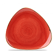 Тарелка мелкая треугольная  Stonecast Berry Red SBRSTR71 19,2см, без борта