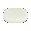 Блюдо прямоугольное Petye Retro 26,5х17 см, белое с синим кантом ALA-RCT-170X265-RTR-WHTBLU