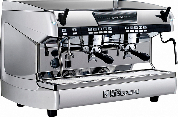 Рожковая кофемашина Nuova Simonelli Aurelia II 2Gr V 220V белый жемчуг+LED+высокие группы (141019) фото