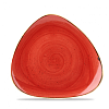 Тарелка мелкая треугольная Churchill Stonecast Berry Red SBRSTR91 22,9см, без борта фото