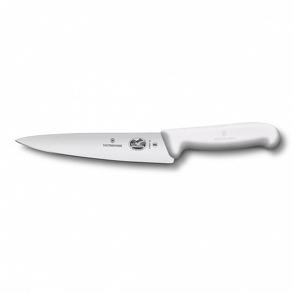 Универсальный нож Victorinox Fibrox 19 см, ручка фиброкс белая фото