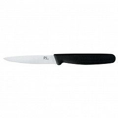 Нож для нарезки P.L. Proff Cuisine PRO-Line 10 см, пластиковая черная ручка, волнистое лезвие в Санкт-Петербурге, фото