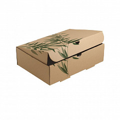 Коробка для еды на вынос Garcia de Pou Feel Green, 26*18*7 см, гофр.картон в Санкт-Петербурге, фото