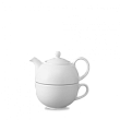 Набор чайный 2 предмета Churchill (чайник 362мл, чашка Cappuccino 340мл) White Holloware WHOCT1
