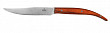 Нож для стейка Luxstahl 235 мм без зубцов коричневая ручка