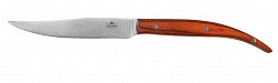 Нож для стейка Luxstahl 235 мм без зубцов коричневая ручка в Санкт-Петербурге фото