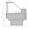 Витрина холодильная Brandford Aurora Slim SQ 320 вентилируемая (выносной агрегат) фото