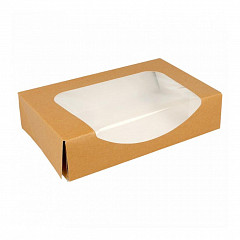 Коробка для суши/макарон Garcia de Pou с окном 20*12*4,5 см, натуральный, 50 шт/уп, бумага в Санкт-Петербурге, фото