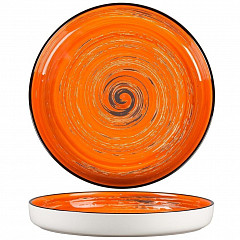 Тарелка с бортом P.L. Proff Cuisine Texture Orange Circular 23 см, h 3 см в Санкт-Петербурге фото