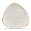 Тарелка мелкая треугольная  Stonecast Barley White SWHSTR101