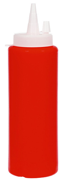 Диспенсер для соуса Luxstahl красный (соусник) 700 мл фото