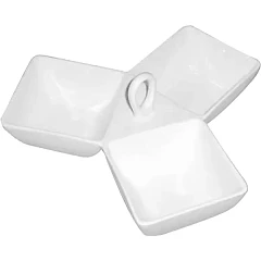 Менажница квадратная Kunstwerk фарфор D=30,H=12,L=10,B=10см белый (03020787) в Санкт-Петербурге, фото