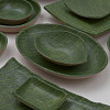Блюдо овальное Лист P.L. Proff Cuisine 27,6*16,7*5,3 см Green Banana Leaf пластик меламин фото