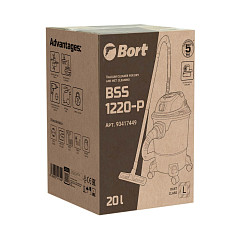 Пылесос для сухой и влажной уборки Bort BSS-1220-P в Санкт-Петербурге, фото 2