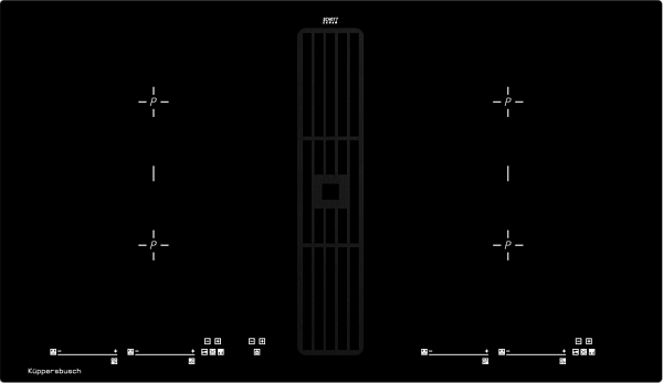 Индукционная варочная панель с вытяжкой Kuppersbusch KMI 9800.0 SR фото