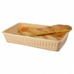 Корзина для хлеба и выкладки P.L. Proff Cuisine 53*32,5 см h8 см плетеная ротанг бежевая в Санкт-Петербурге фото